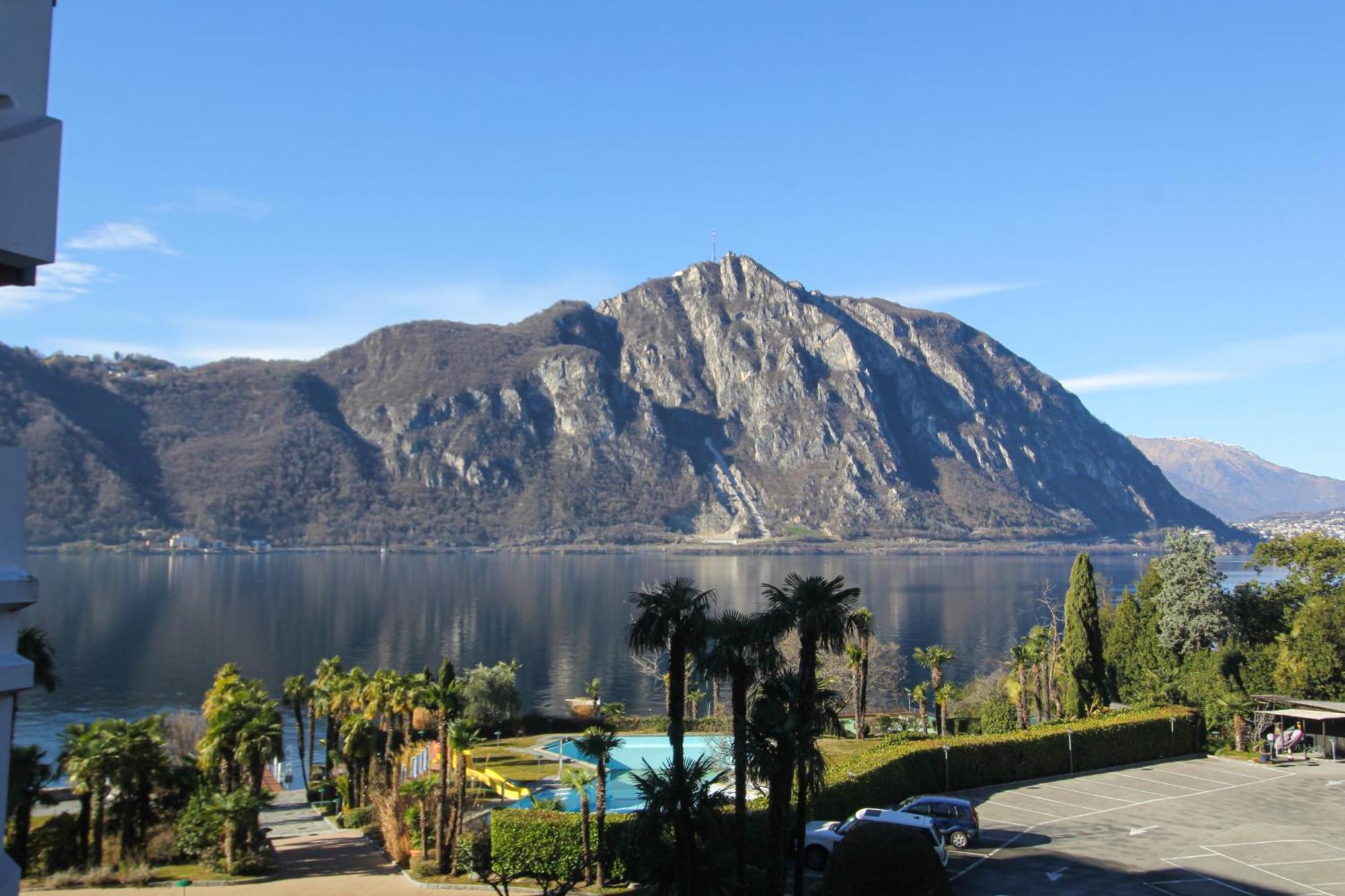 Ferien Am Luganer See Mit Seesicht Bissone Dış mekan fotoğraf